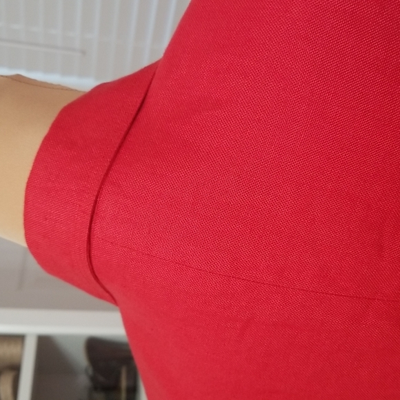 Talbots Irish linen casual blazer in Red, size 8 - Picture 7 of 9